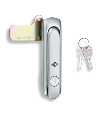 带封印的薄型平面转动手柄