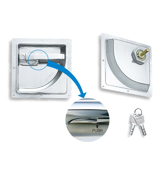 带闸板自动复归手柄<嵌入盘型>