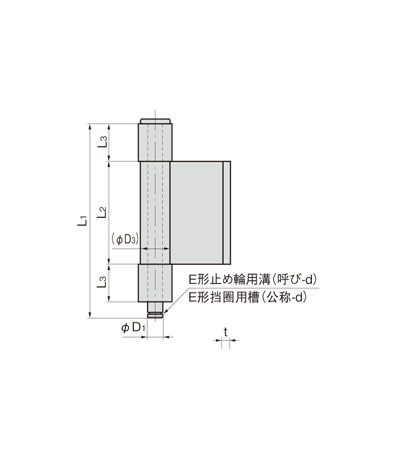 L型暗合页（3管）