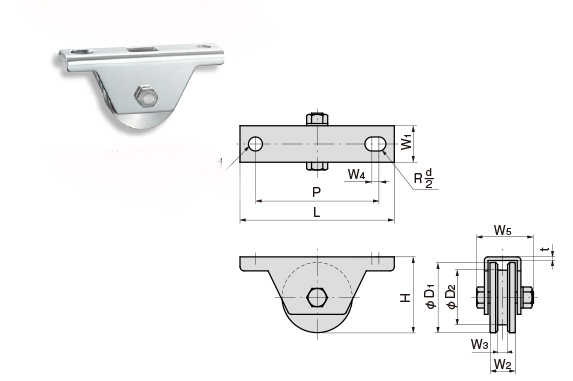 重型门滑轮（VH兼用型）